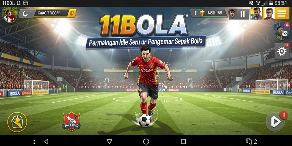 Tampilan gameplay 11BOLA yang mengasyikkan dan penuh strategi.