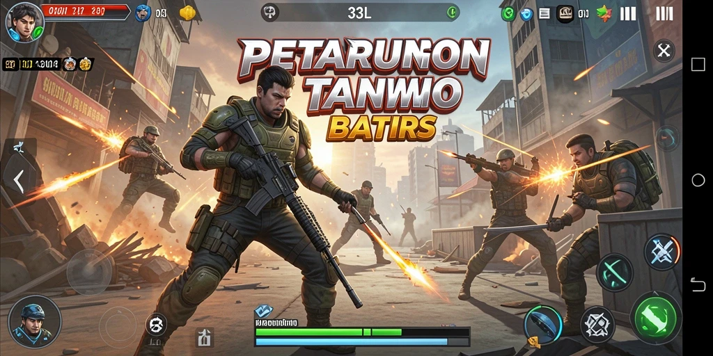 Tampilan gameplay 33L yang mendebarkan dan penuh aksi.