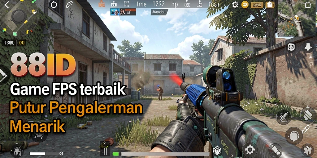 Tangkapan layar utama dari gameplay FPS yang mendebarkan di 88ID.