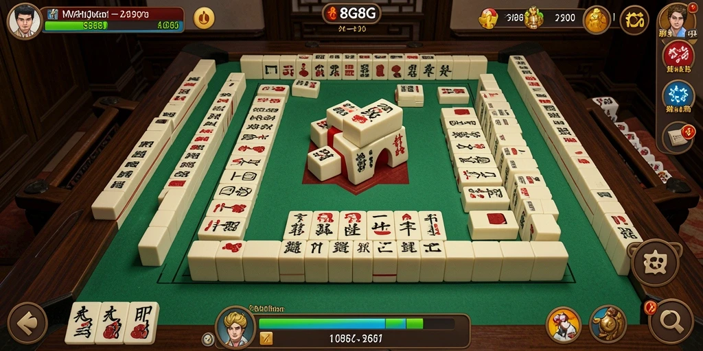 Tampilan gameplay mencengangkan dari game Mahjong 8G8G.