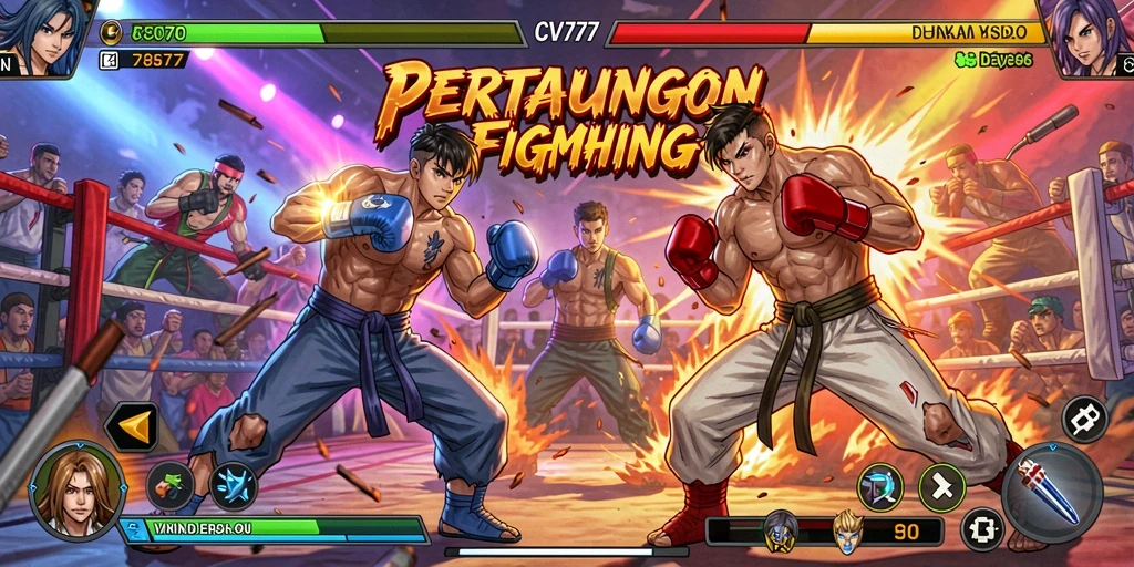 Screenshot gameplay CV777 yang menampilkan aksi pertarungan yang mendebarkan.