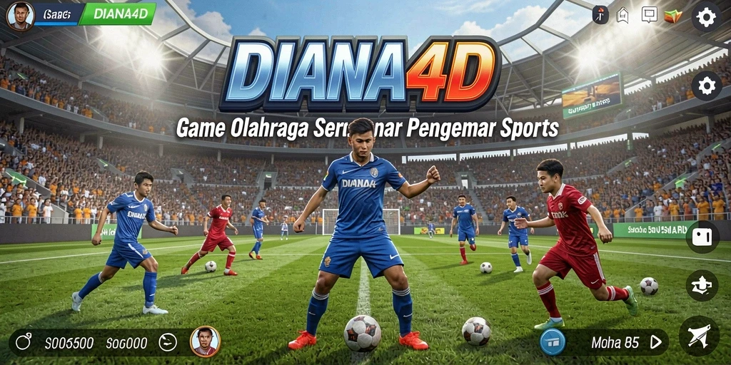 Tampilan seru DIANA4D saat pertandingan olahraga berlangsung.