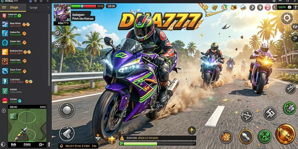 Gameplay seru balapan motor di DNA777 dengan visual yang menawan.