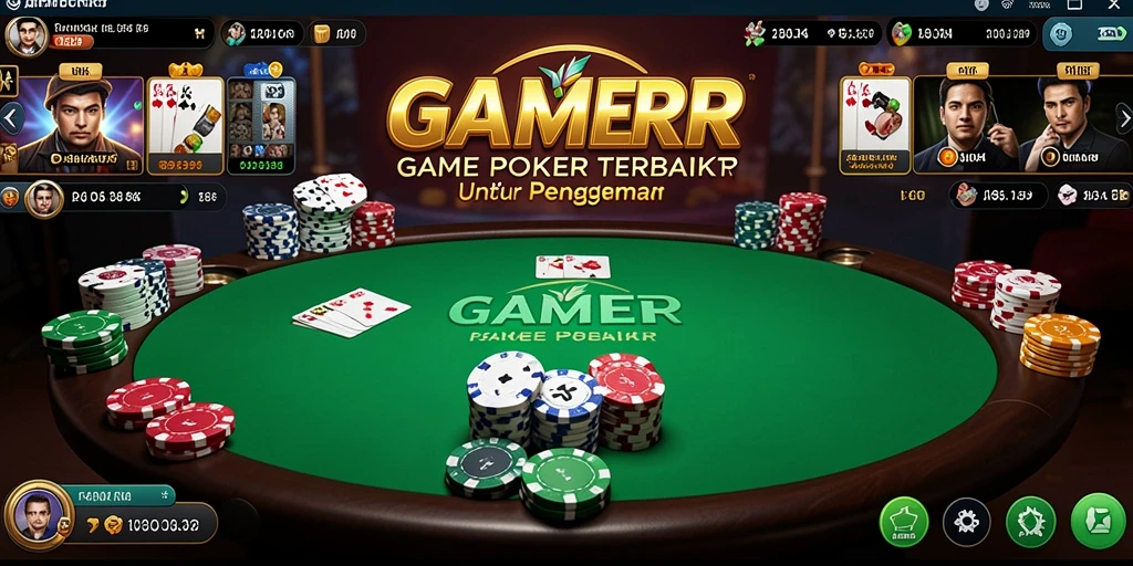 Tampilan Gameplay GAMERP yang seru dan interaktif dalam permainan Poker.