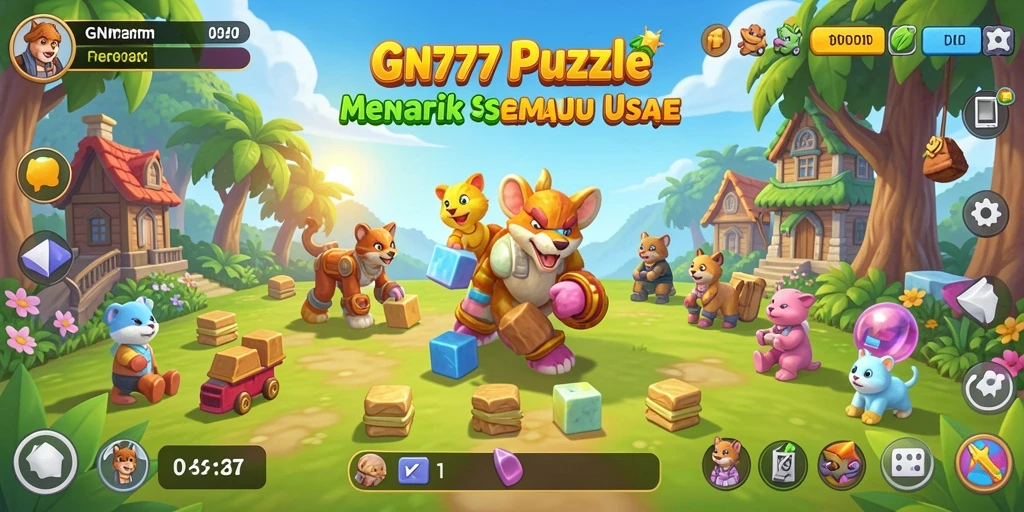 Screenshot utama GN777 menampilkan gameplay puzzle yang seru.
