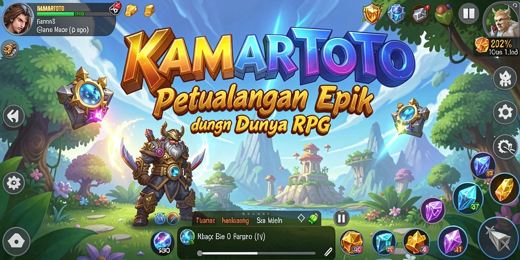 Tampilan gameplay seru dari KAMARTOTO yang penuh aksi RPG.