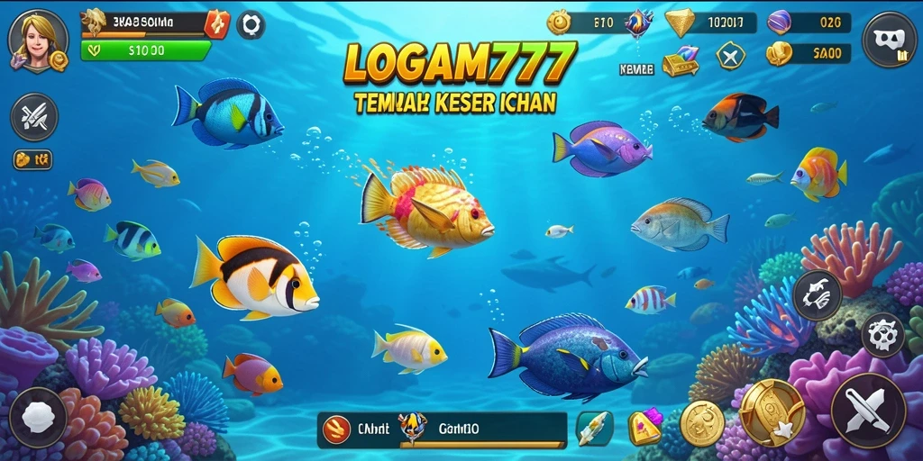 Screenshot utama LOGAM777 menampilkan aksi seru Tembak Ikan.