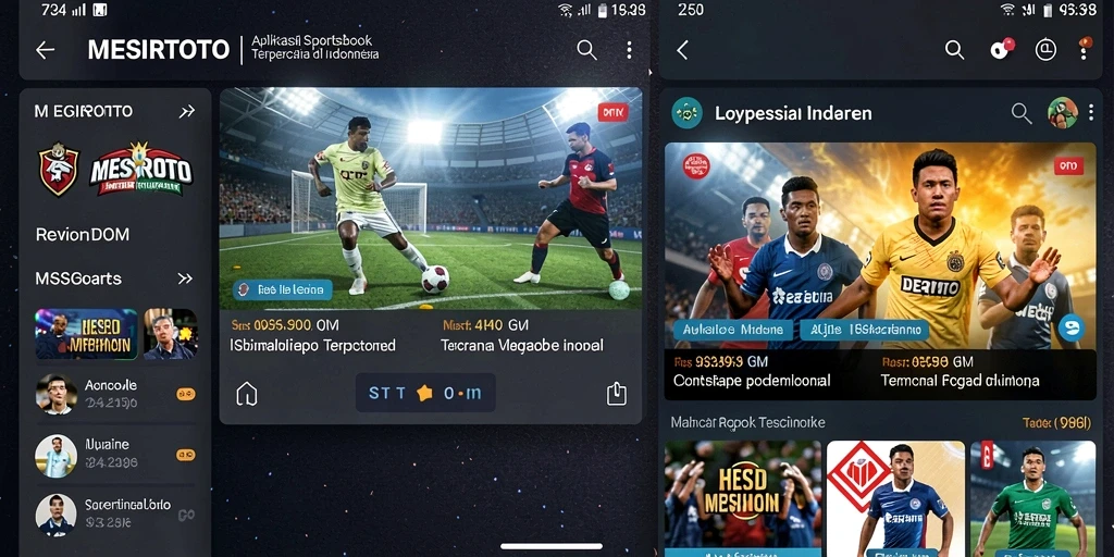 Screenshot gameplay dari aplikasi MESIRTOTO yang menampilkan taruhan olahraga.