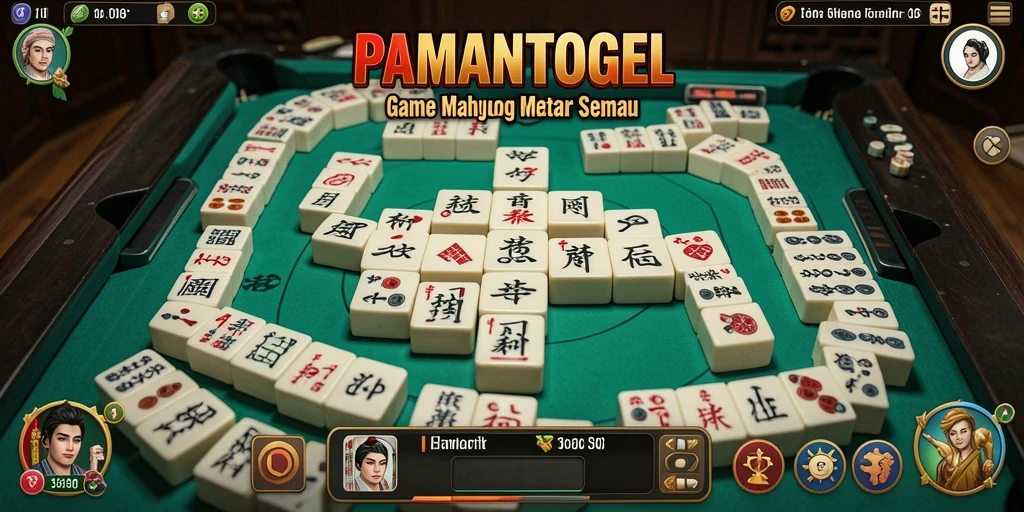 Screenshot utama permainan Mahjong PAMANTOGEL menampilkan grafik menawan.