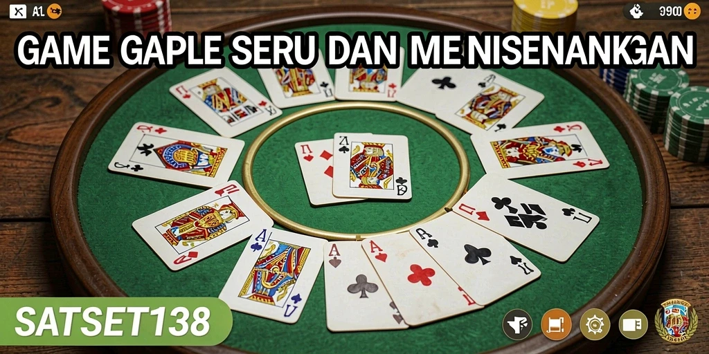 Tampilan seru gameplay Gaple di SATSET138 yang menegangkan.