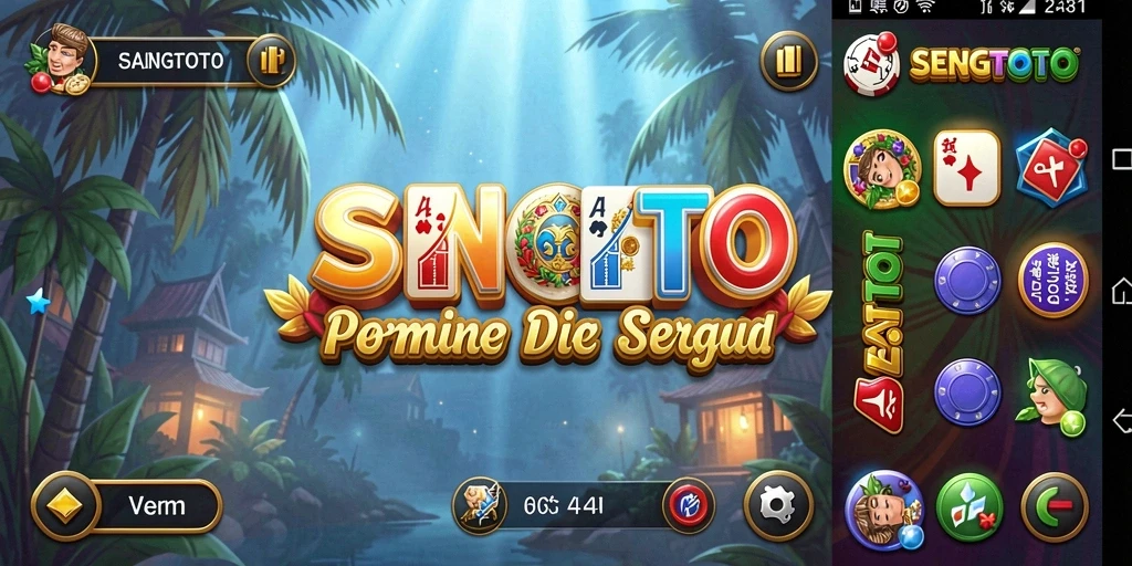 Tampilan gameplay seru SENGTOTO dengan kartu domino berwarna-warni.