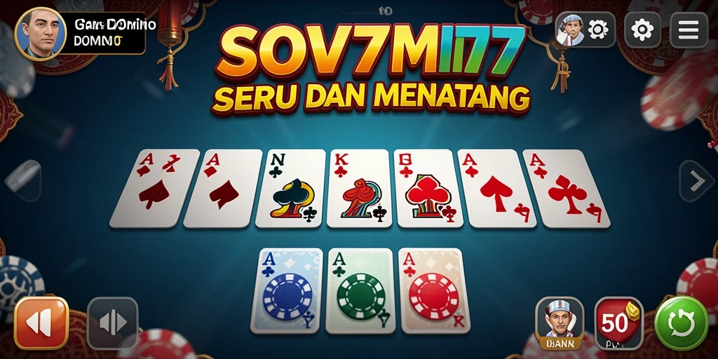 Screenshot gameplay SOV777 menampilkan aksi seru permainan Domino.
